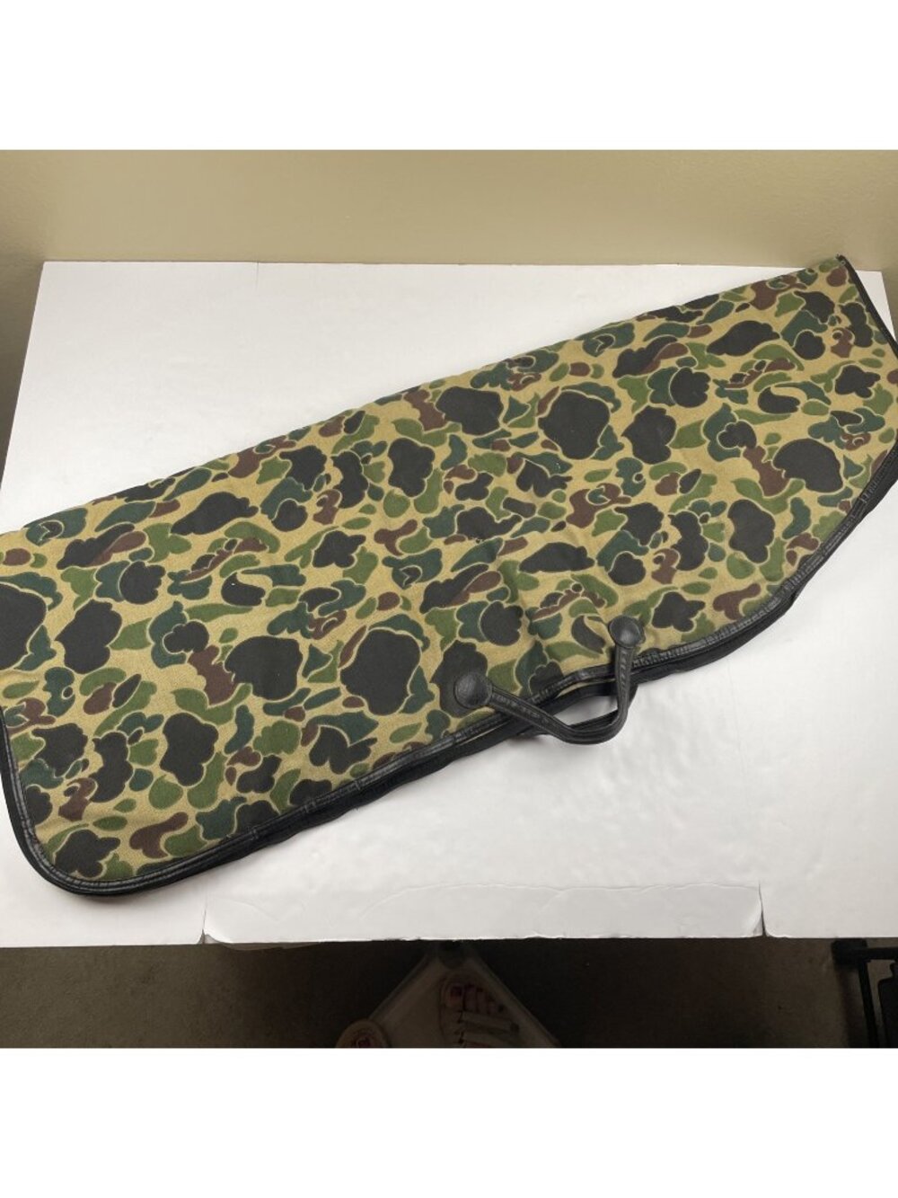 Allen Duck Camo Padded Hunting Canvas Case 50x19 Fleece Lined Full Zip Vintage